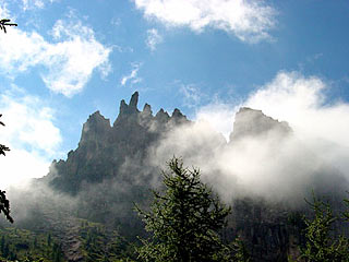 Cima d’Antórno e Punta dei Spiriti (Cadini di Misurina) dal sent. segn. 115