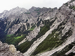 La  Val de Santa Maria, dai pressi di Forc. Spé